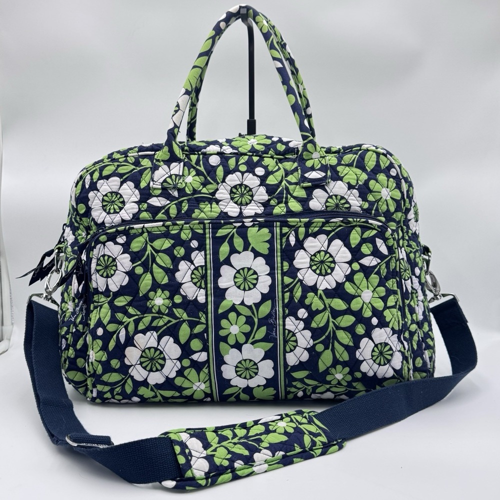 Vera Bradley Lucky You‎ Weekender Bag 8 Pocket + Trolley Sleeve 2 Way Structured
